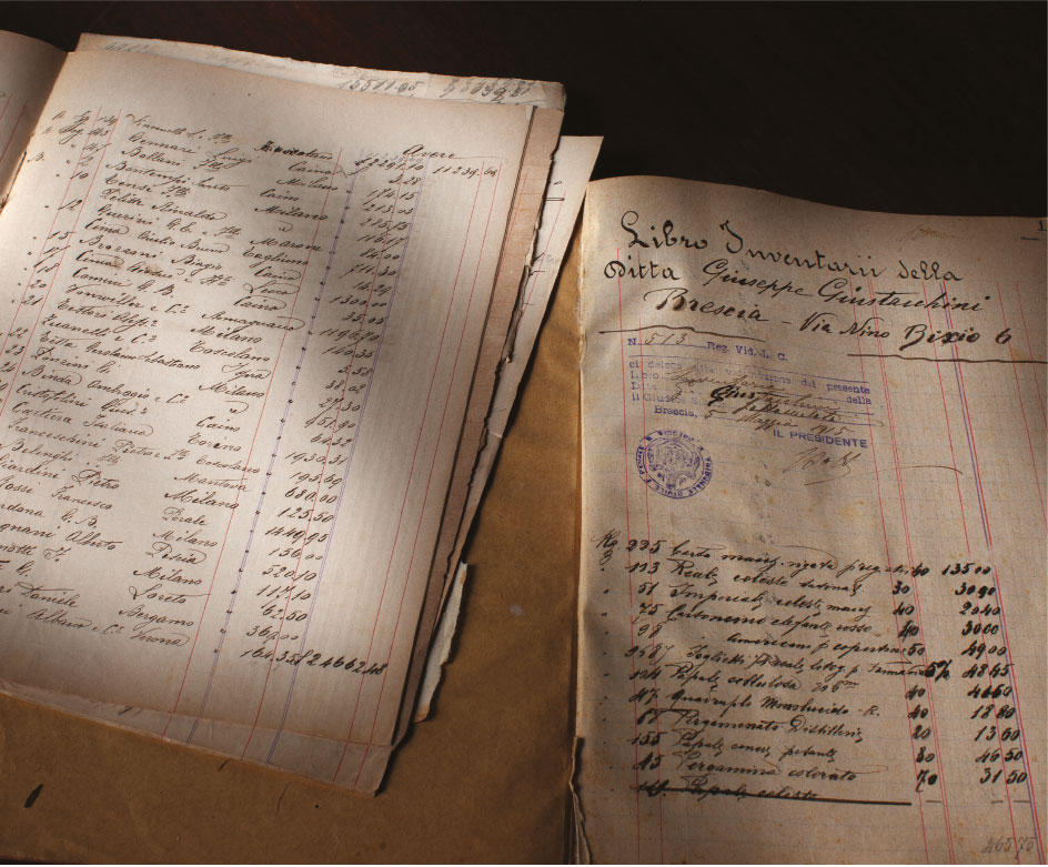 Inventari, bilanci e lettere commerciali della Ditta Giustacchini. Brescia, Archivio Storico Giustacchini